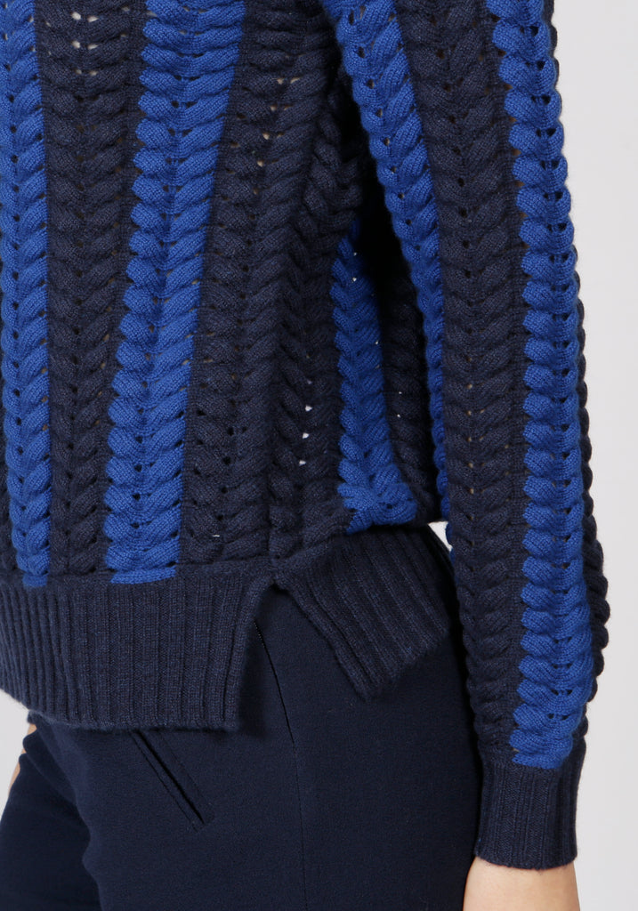  Blue Cable Knit Jumper