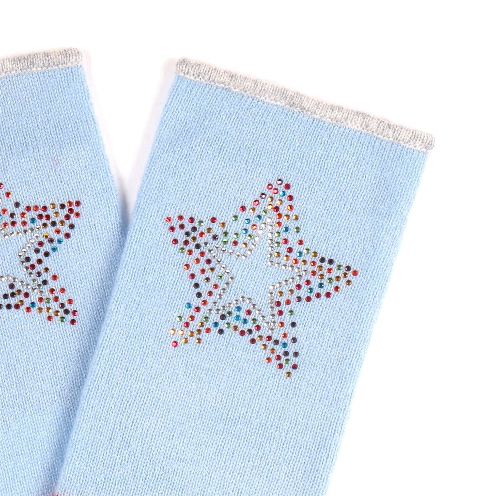 Berlin Mittens in Pale Blue with Scatter Star - Adeela Salehjee