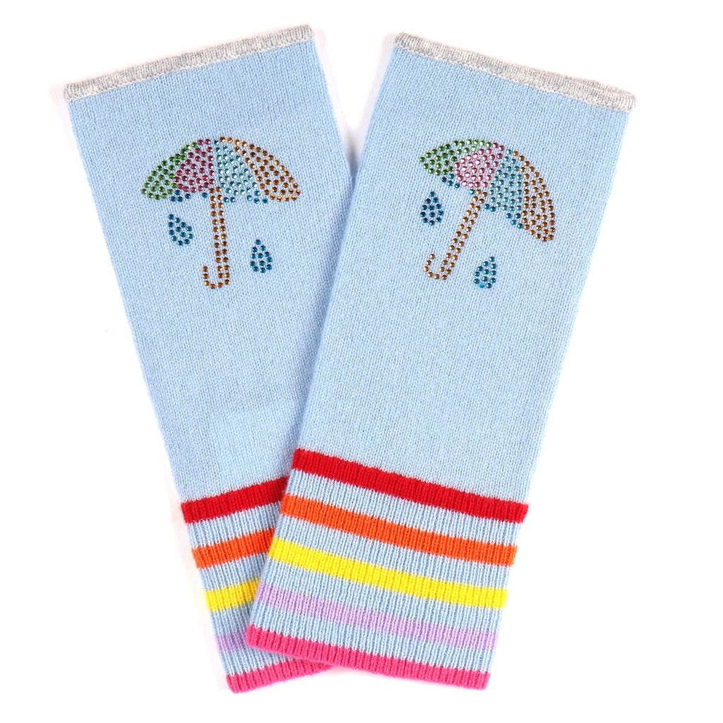 Berlin Mittens in Pale Blue with Umbrella - Adeela Salehjee