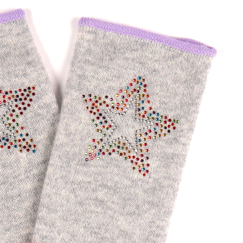 Berlin Mittens in Mid Grey with Scatter Star - Adeela Salehjee