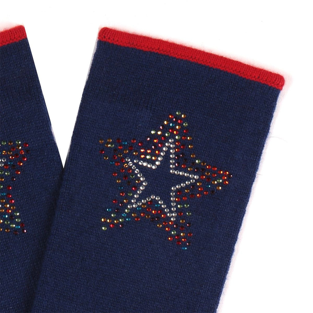 Berlin Mittens in Navy with Scatter Star - Adeela Salehjee