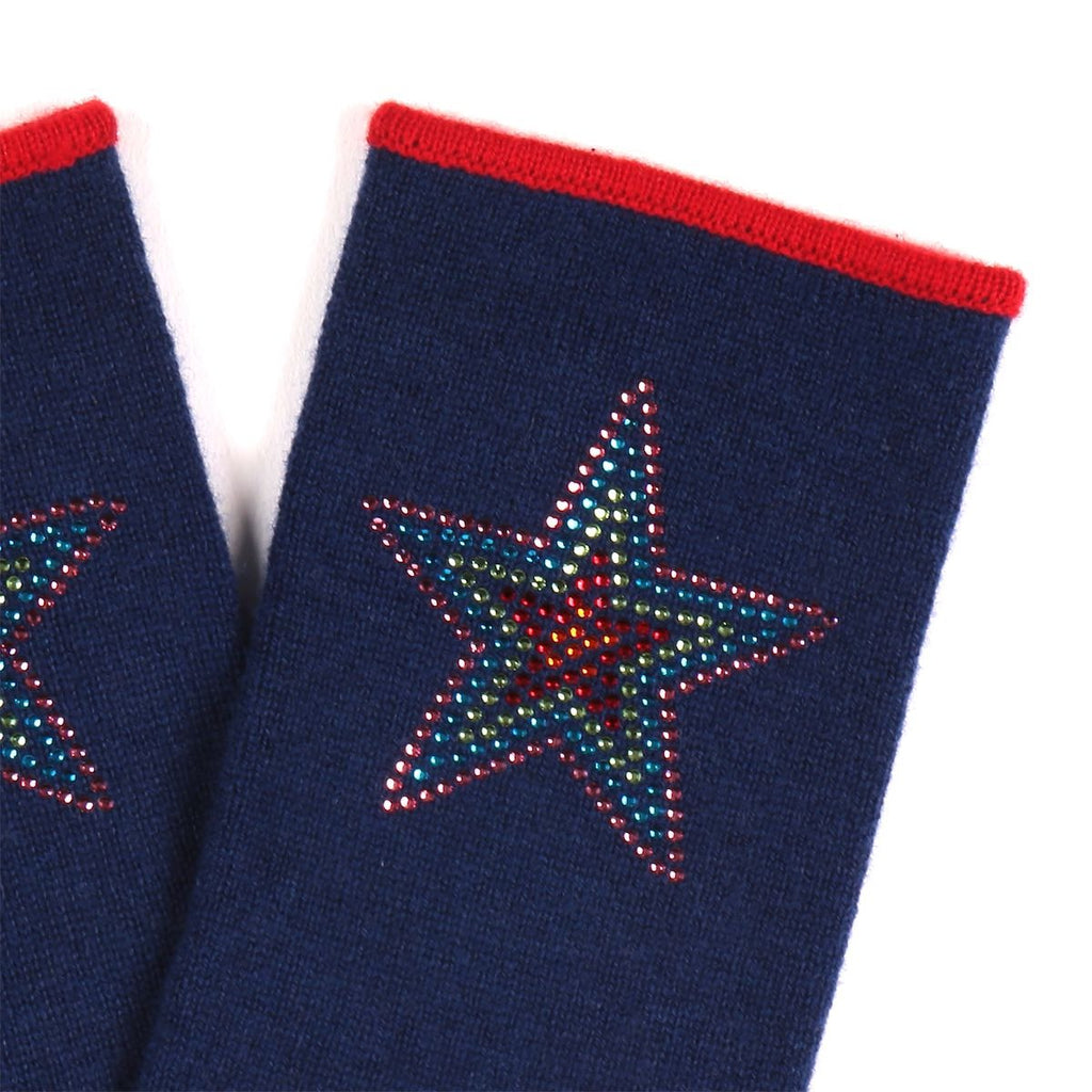 Berlin Mittens in Navy with Solid Star - Adeela Salehjee