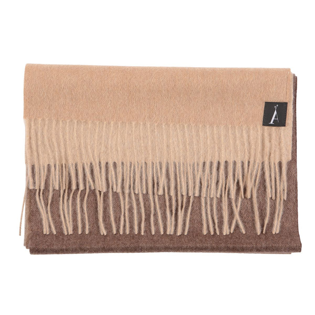 London Scarf in Camel Degrade (Unisex) - Adeela Salehjee