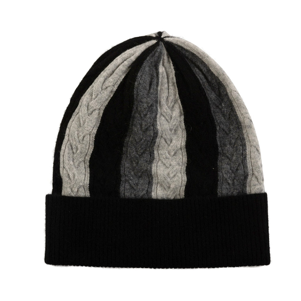 Knightsbridge Cable Beanie in Black - Adeela Salehjee