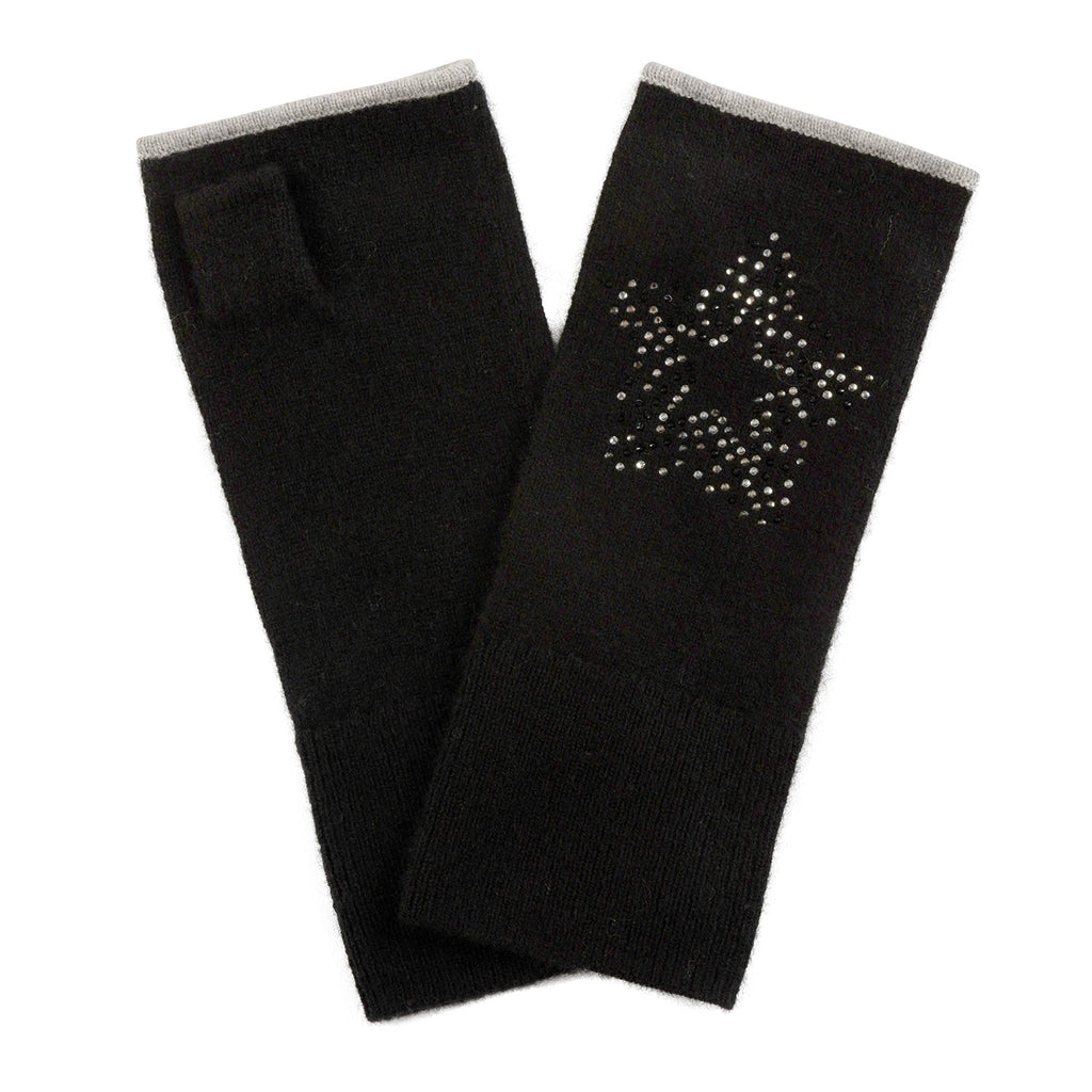 Regents Mittens in Black with Scatter Star - Adeela Salehjee