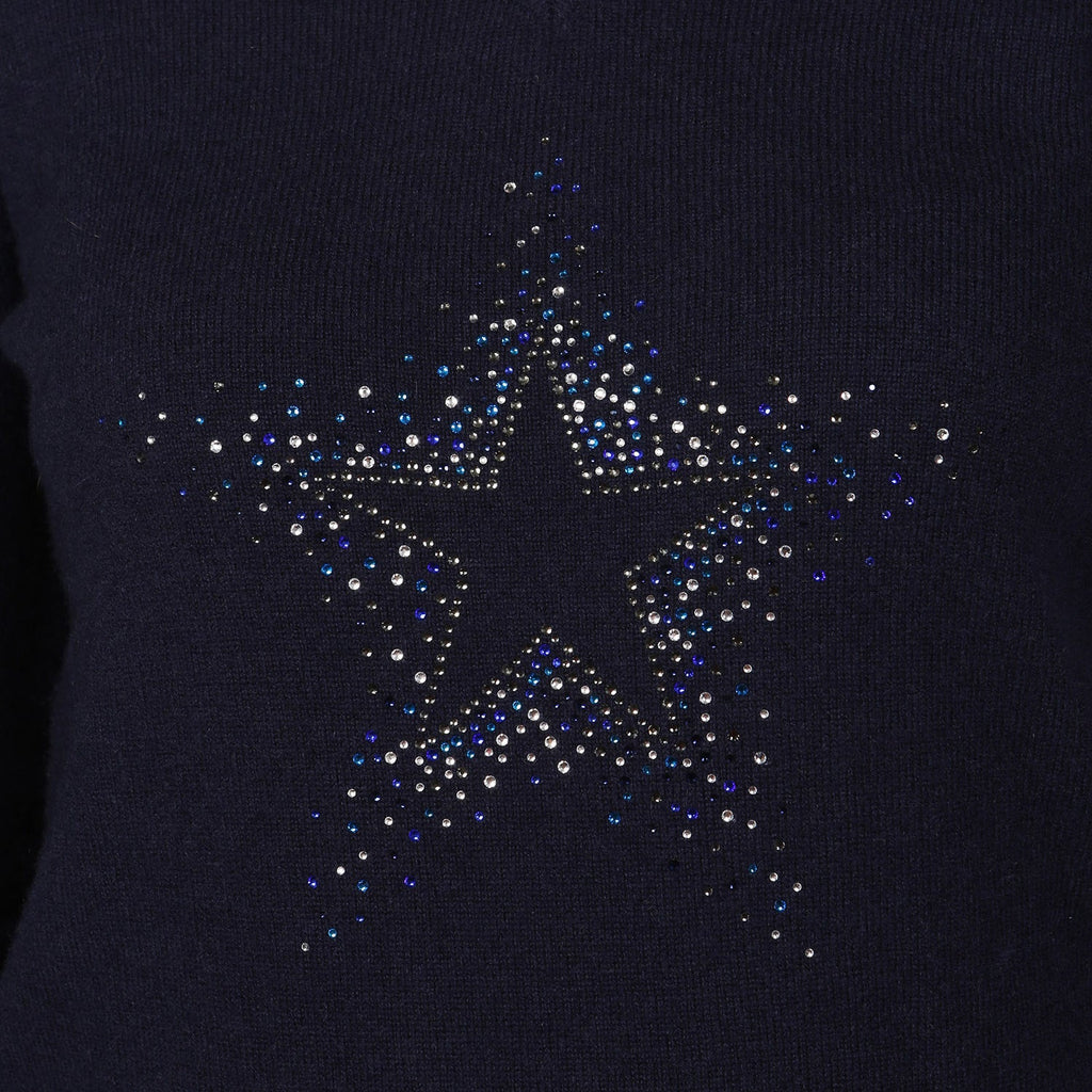 Navy Roll Neck Jumper