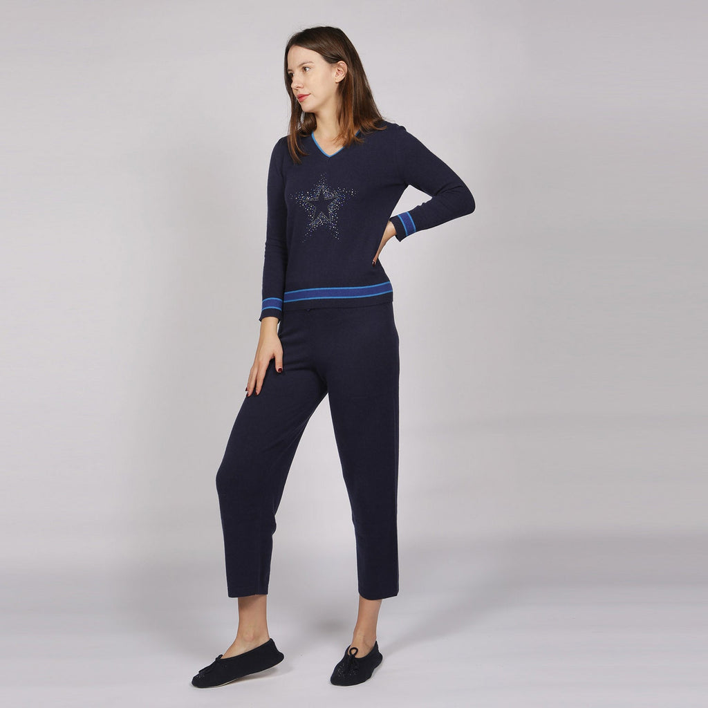 Kensington Dark Navy Trousers - Adeela Salehjee