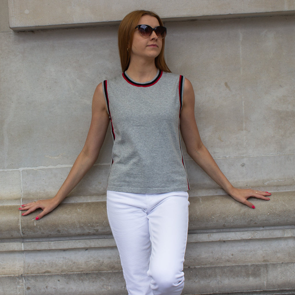 Sorrento Grey Vest - Adeela Salehjee