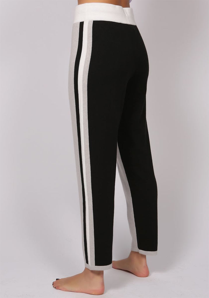 Kensington Stripe Track Bottoms in Light Grey - Adeela Salehjee