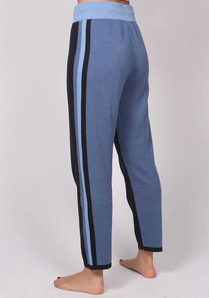 Kensington Stripe Track Bottoms in Navy - Adeela Salehjee