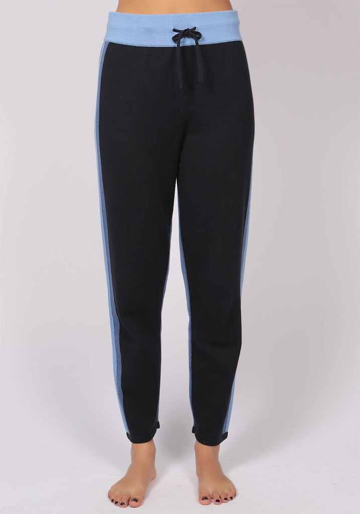 Kensington Stripe Track Bottoms in Navy - Adeela Salehjee