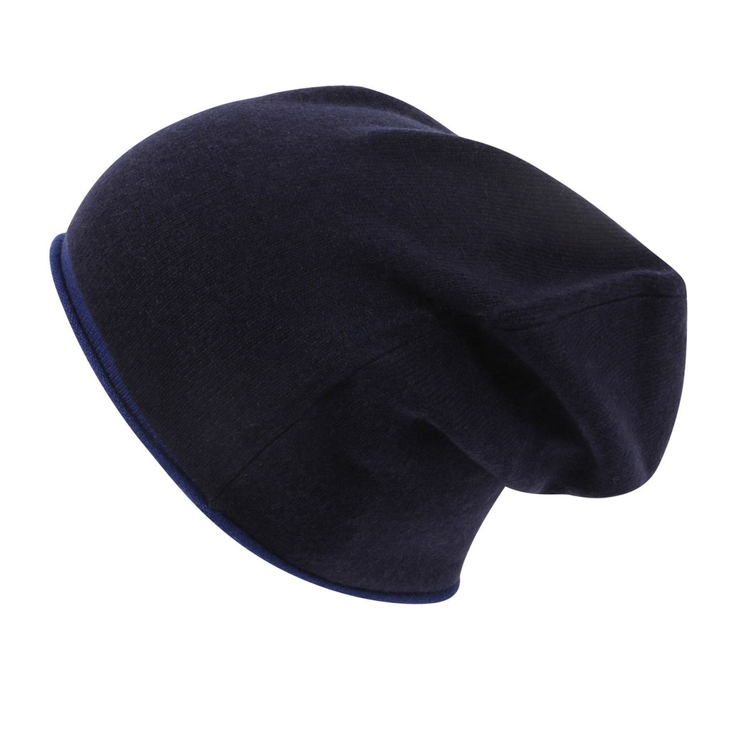 Kingston Plain Navy Beanie - Adeela Salehjee