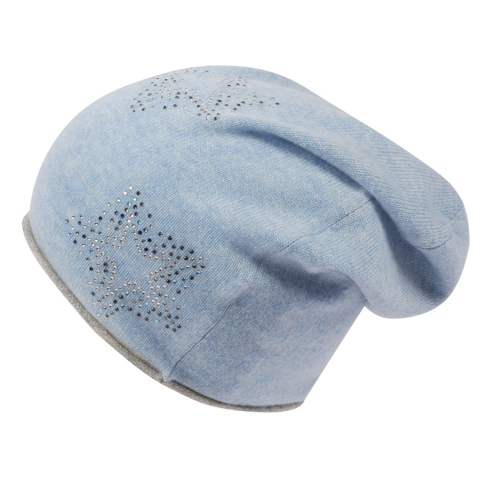 Kingston Scatter Light Blue Beanie - Adeela Salehjee