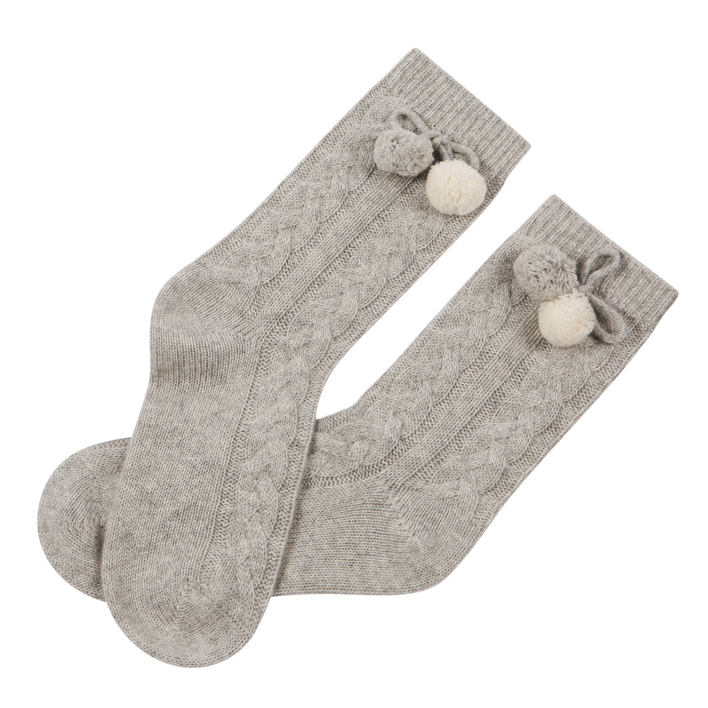 Mayfair Mid Grey Socks - Adeela Salehjee