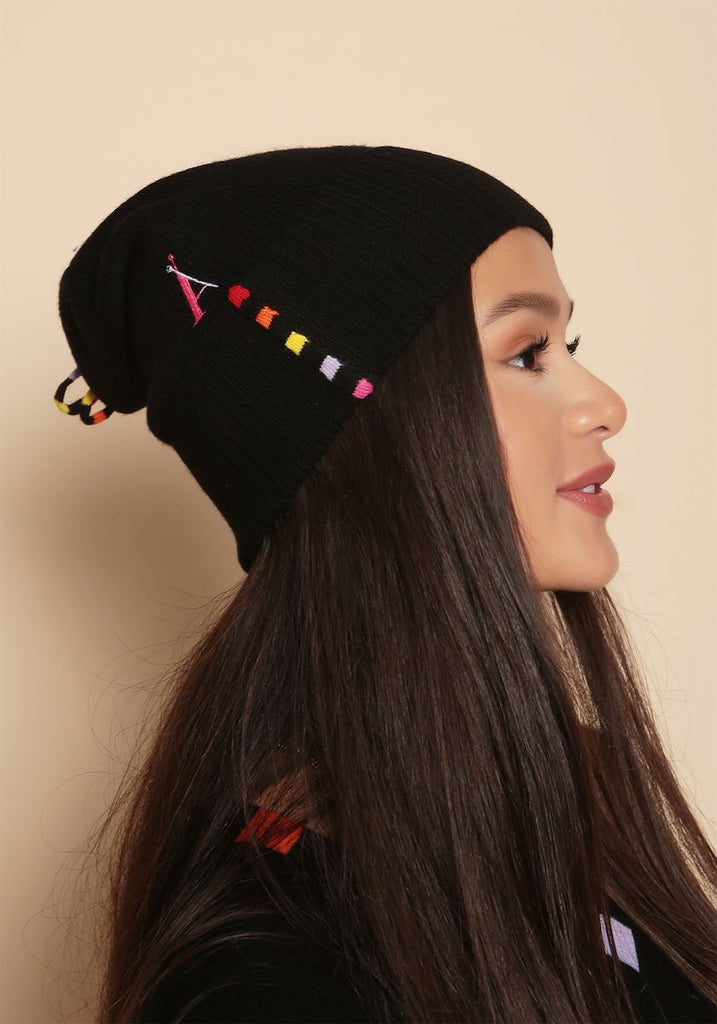 Paddington Beanie in Black - Adeela Salehjee