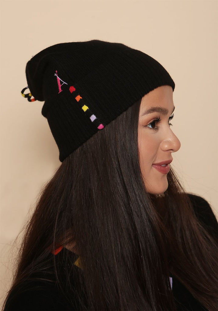 Paddington Beanie in Black - Adeela Salehjee