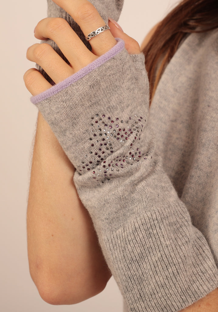 Regents Mittens in Grey with Scatter Star - Adeela Salehjee