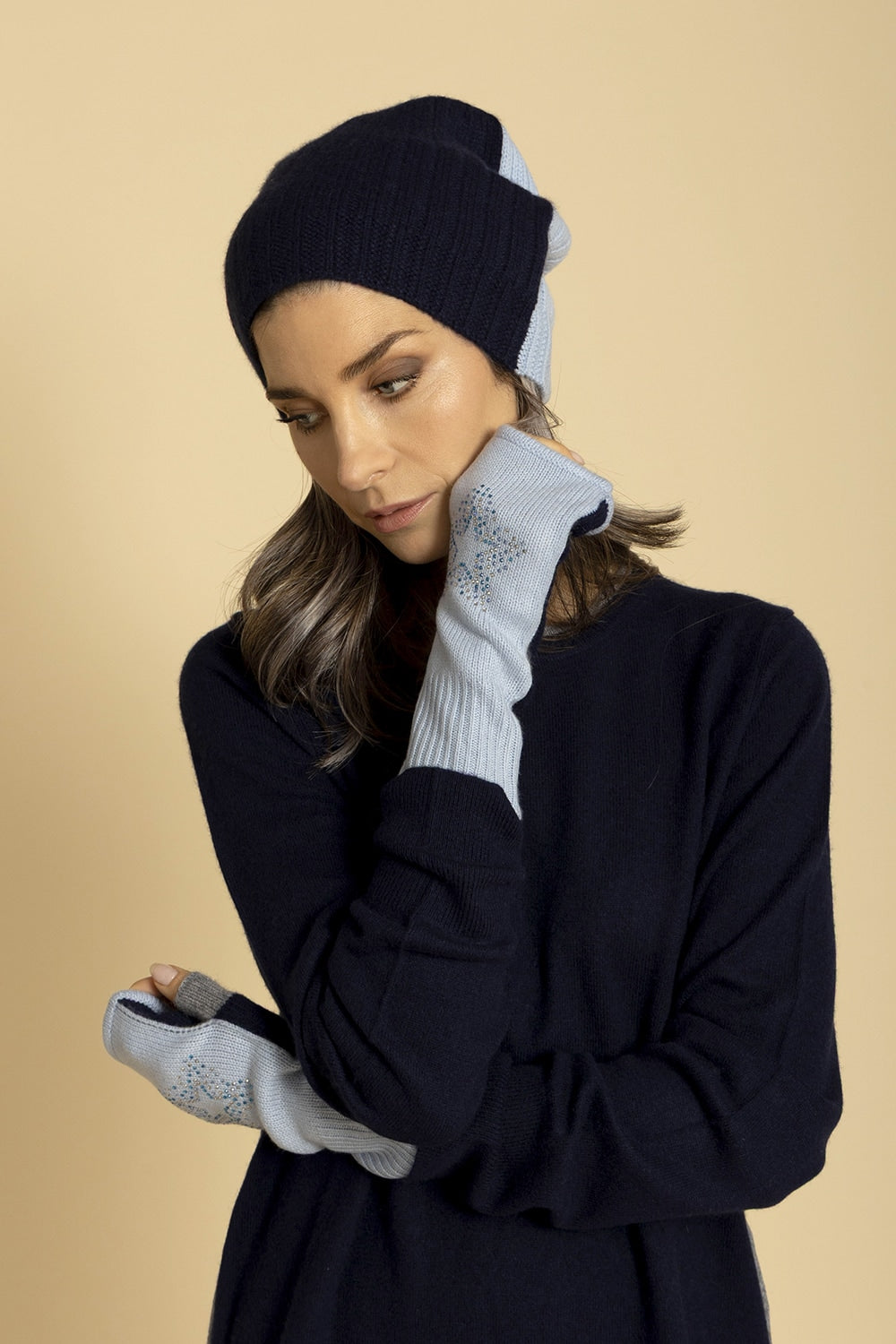 Thames Cashmere Fingerless Gloves | 100% Luxury Cashmere by Adeela