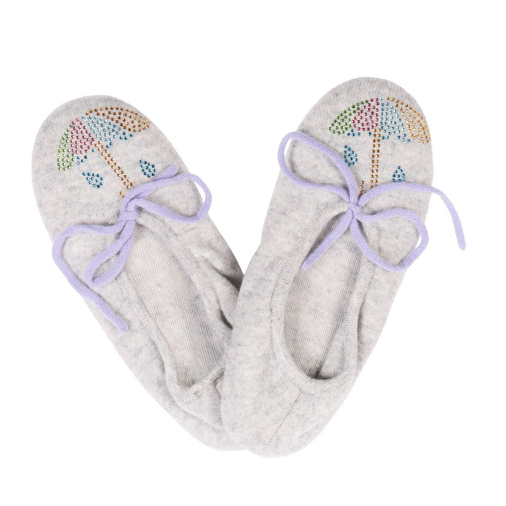 Wimbledon Slipper in Mid Grey with Umbrella - Adeela Salehjee