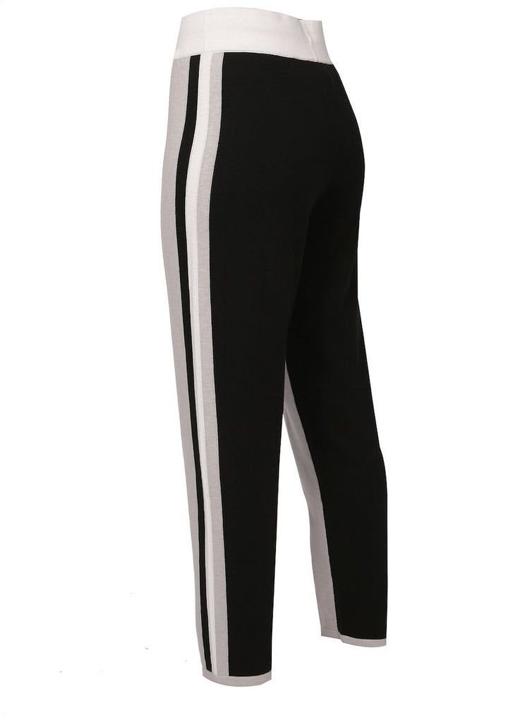 Kensington Stripe Track Bottoms in Light Grey - Adeela Salehjee