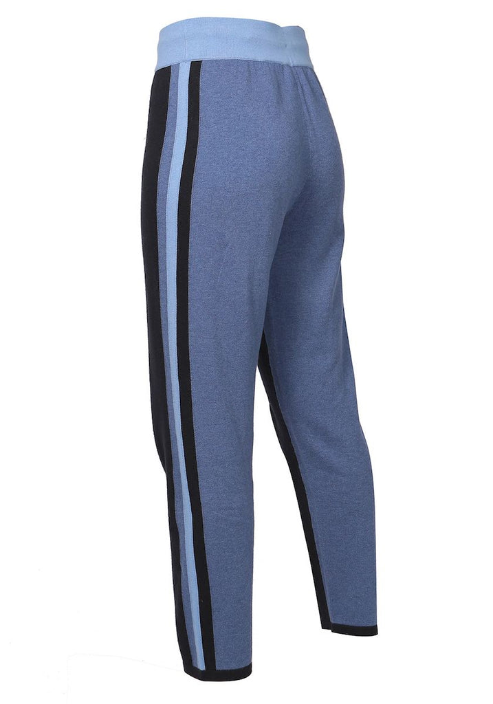 Kensington Stripe Track Bottoms in Navy - Adeela Salehjee