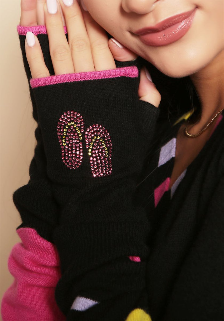 Munich Mittens in Black with Slippers - Adeela Salehjee
