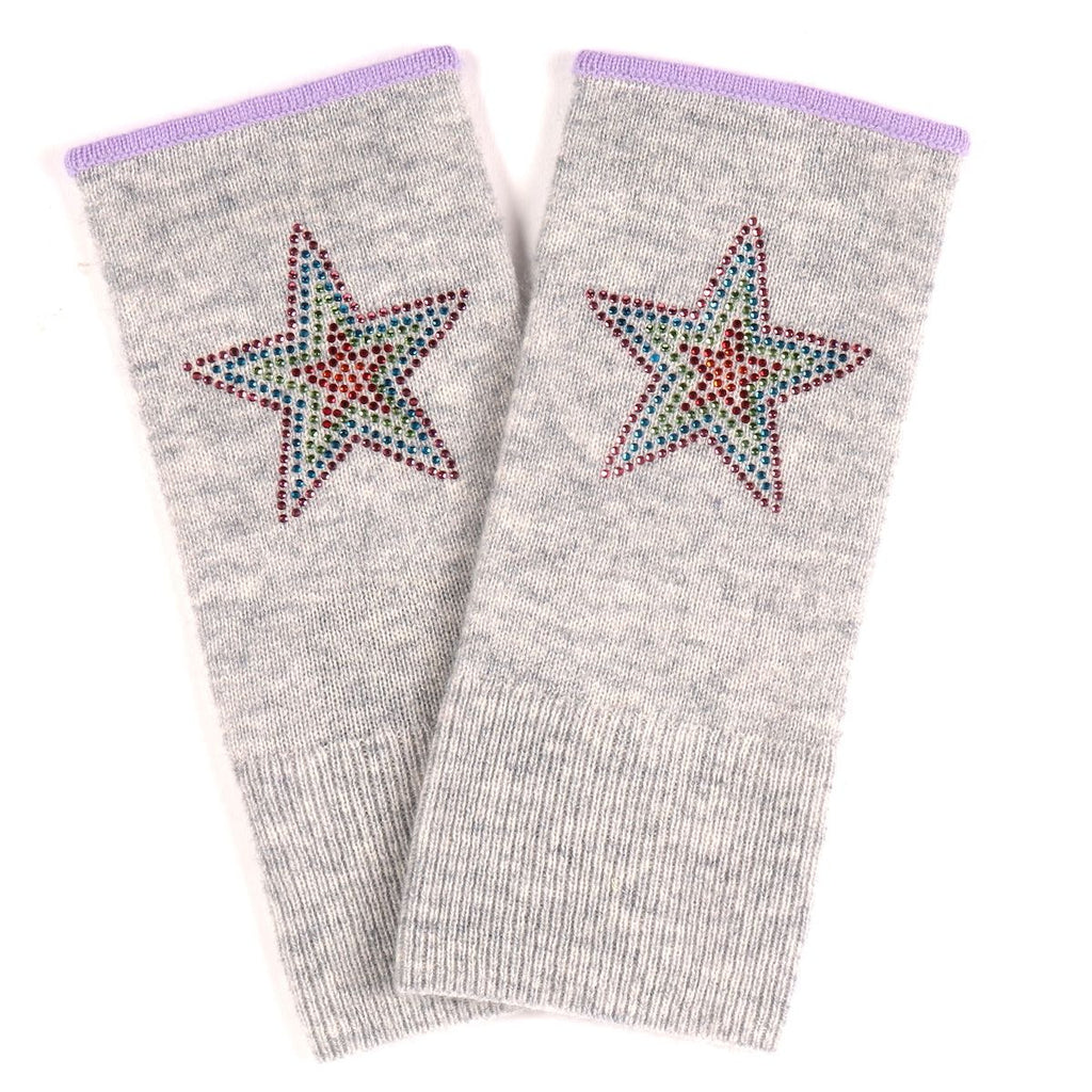 Munich Mittens in Mid Grey with Solid Star - Adeela Salehjee