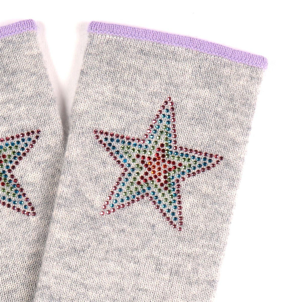 Munich Mittens in Mid Grey with Solid Star - Adeela Salehjee